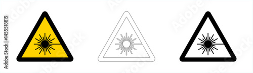 Warning Laser radiation, in vector format