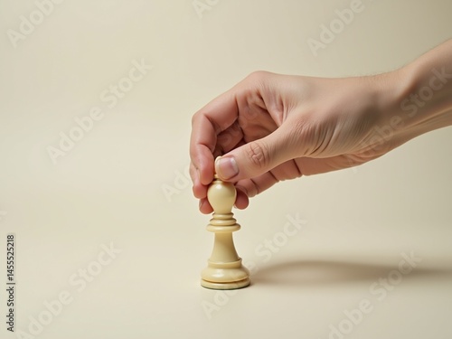 hand with chess piece
