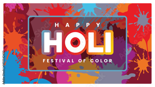 Bright Holi greeting designs celebrate the festival of colors with a splash of colors.
