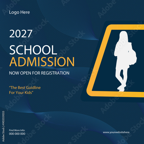School Admission media post template