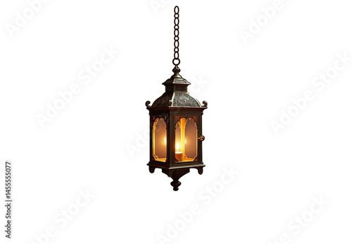 elegant old fashioned lantern isolated