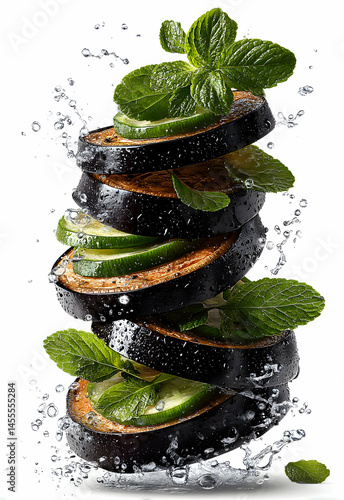 Eggplant in Isolated White