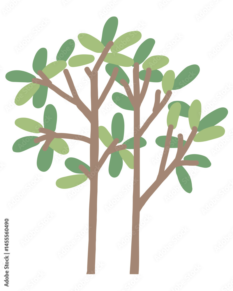 Obraz premium 植栽のイラスト