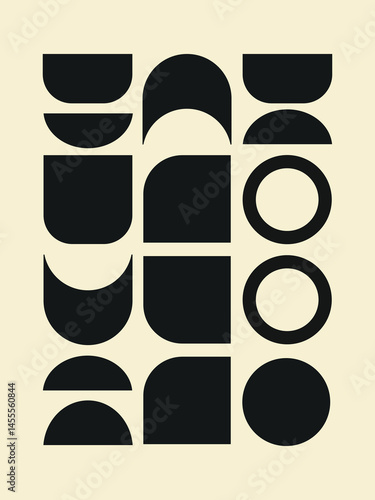 Tableau sur toile Artworks, posters inspired postmodern of abstract dynamic symbols with bold geometric shapes, useful for web background, poster art design, magazine front page, cover artwork