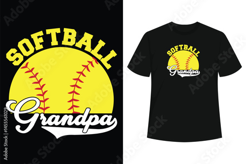 Softball Grandpa Grandfather Father's Day T-Shirt