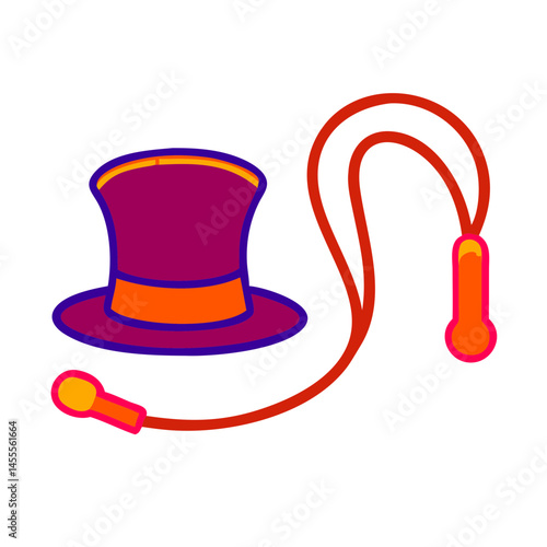 Ringmaster Hat Whip Icon Circus Top Hat Performance Transparent