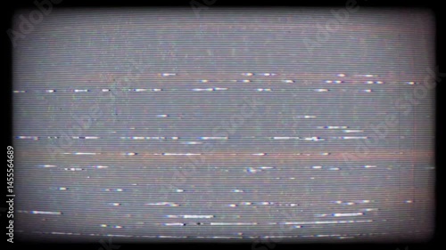 Glitch Analog TV Screen Noise Defects and Artifacts Overlay Effect.