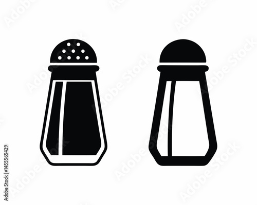 Salt Shaker icon vector silhouette illustration isolated on white background