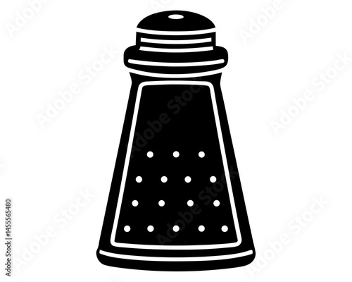 Salt Shaker vector silhouette illustration isolated on white background