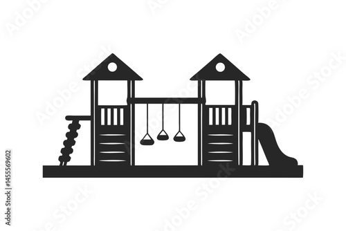 Playground icon vector silhouette illustration isolated on white background