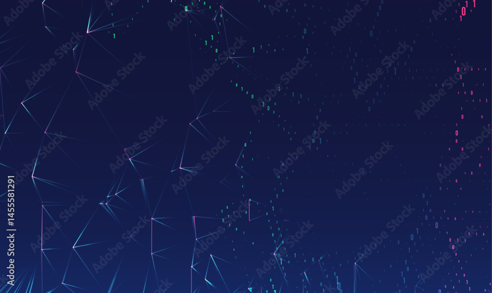 Abstract space polygonal illustration. Big data code representation. Graphic concept for your design. Abstract space polygonal illustration. Big data code representation. Graphic concept for your design.