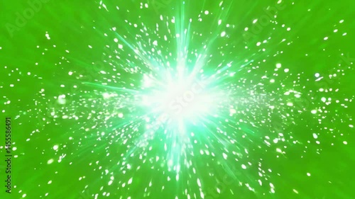 Vibrant Glowing Starburst Animation on Green Screen – High-Energy Light Burst Effect for Motion Graphics, Video Editing, VFX, Transitions, and Visual Enhancements in Creative Projects

