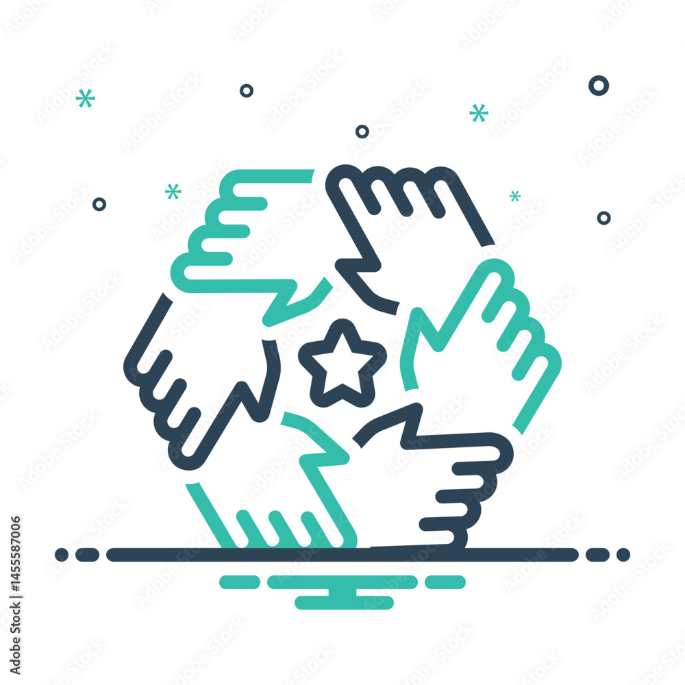 Fototapeta premium Mix icon for group