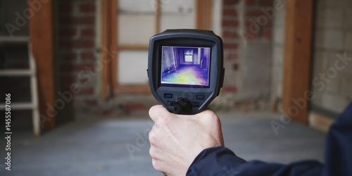 Thermal camera displaying an interior view for inspection purposes.