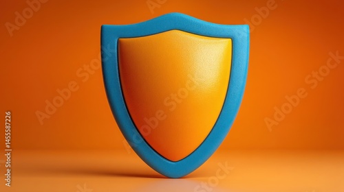 Free Download A bold blue and orange shield icon representing an emotional firewall to protect capital from psychological impacts - GFXLoad