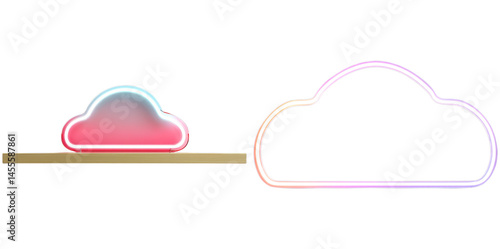 A stylish neon cloud light featuring warm hues adds a cozy and playful touch to interior spaces, perfect for enhancing ambiance in living areas and bedrooms