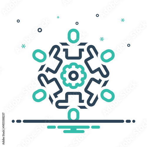 Mix icon for teamwork