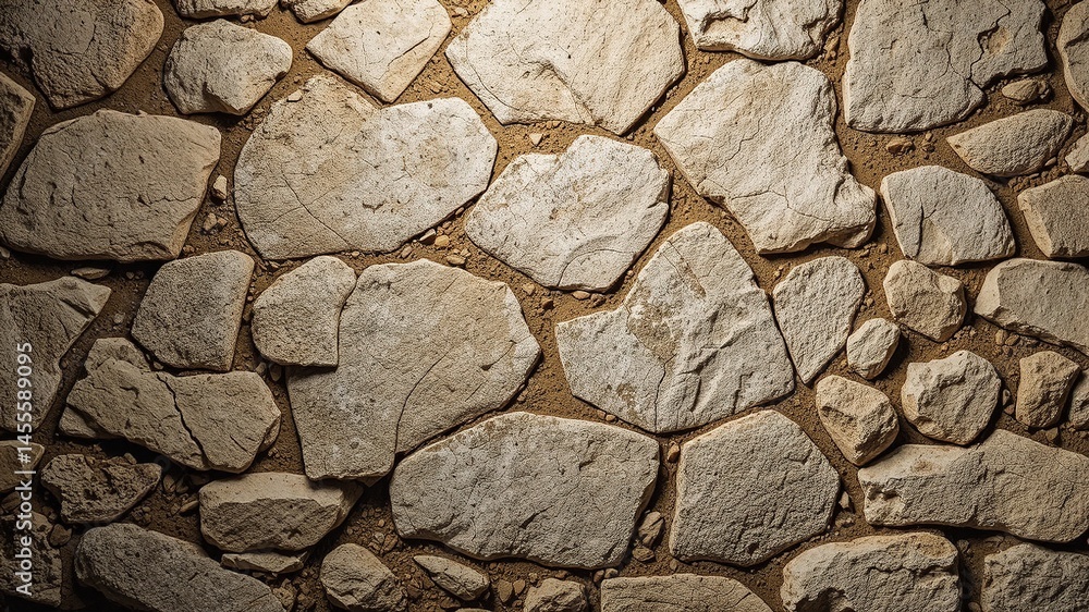 Obraz premium Rustic Stone Wall Background for Product Display