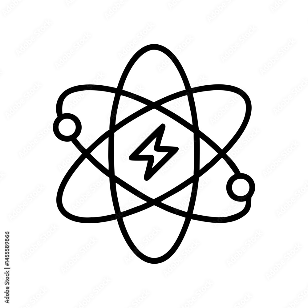 Atomic Energy Symbol Icon Design Atomic Energy Symbol Icon Design