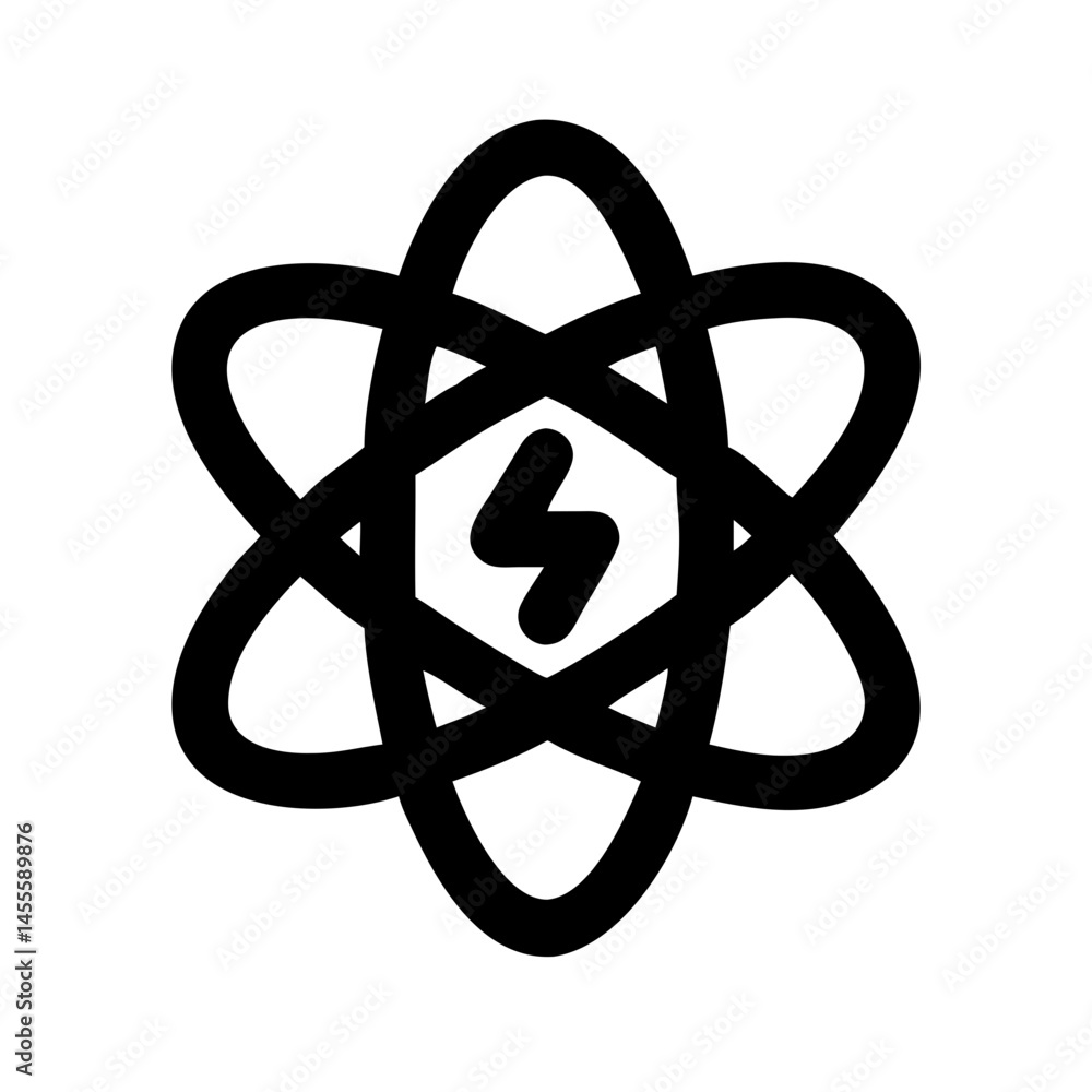 Atomic Energy Symbol Icon Design Atomic Energy Symbol Icon Design