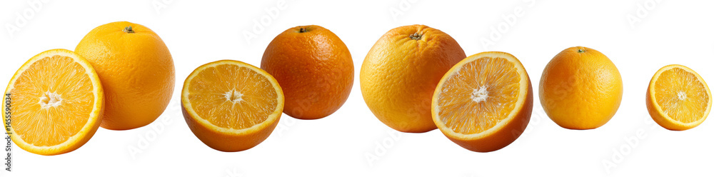 Whole and sliced oranges displayed to highlight their bright color and fresh appearance, perfect for recipes, beverages, and snacking on healthy fruits Whole and sliced oranges displayed to highlight their bright color and fresh appearance, perfect for recipes, beverages, and snacking on healthy fruits