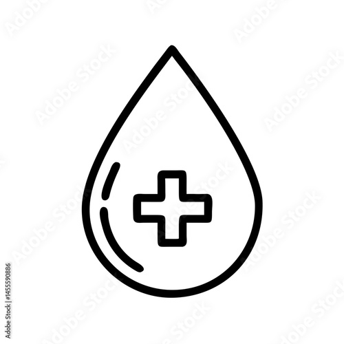 Blood Drop Donation Symbol Icon Design