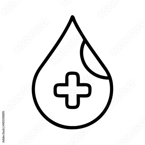 Blood Drop Donation Symbol Icon Design