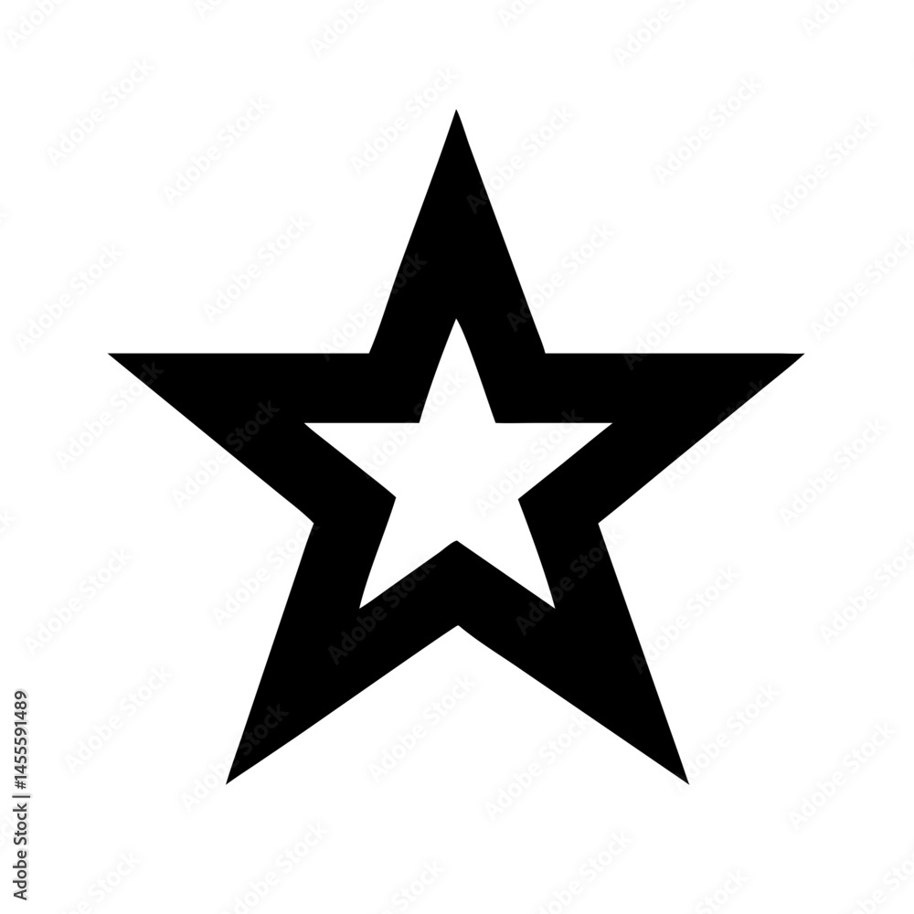 Bold Tilted Star Icon Design Bold Tilted Star Icon Design