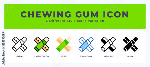 Chewing gum icon vector design illustration in trendy style