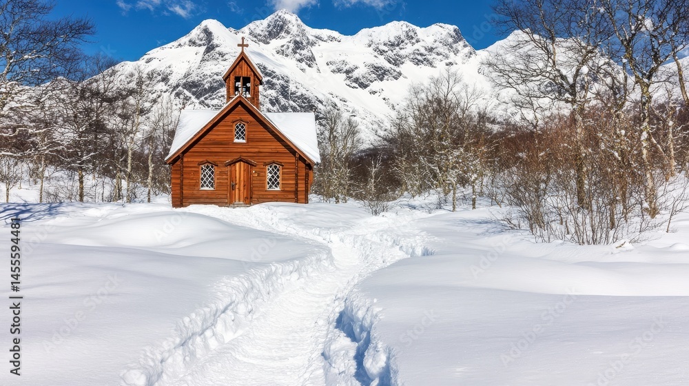 Scenic winter church snow mountain landscape peaceful tranquil serene snowy path wooden chapel breathtaking alps picturesque Scenic winter church snow mountain landscape peaceful tranquil serene snowy path wooden chapel breathtaking alps picturesque