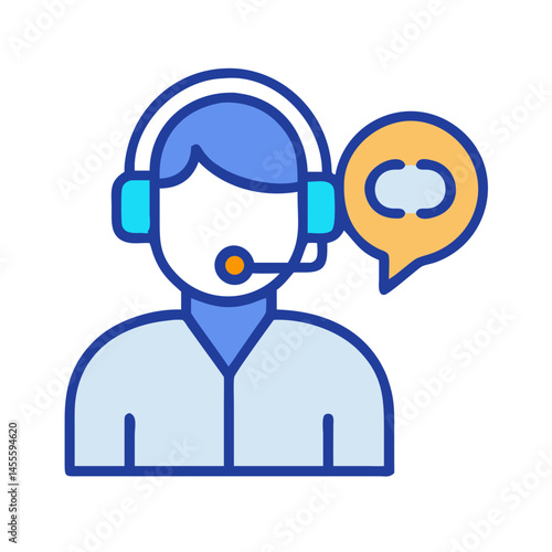 Customer Support Agent Icon Design