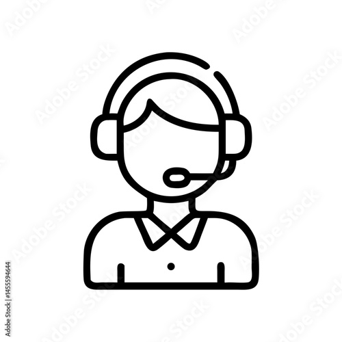 Customer Support Agent Icon Design
