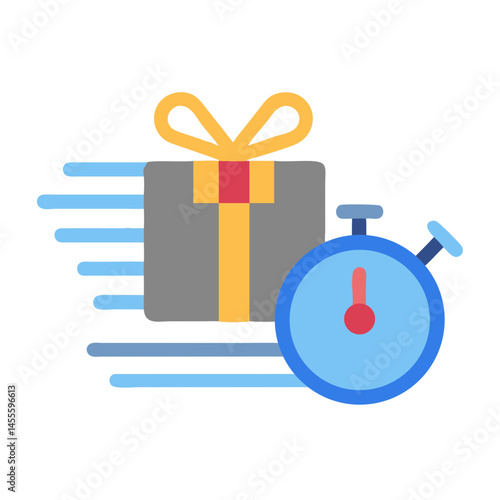 Fast Delivery Gift Icon Design