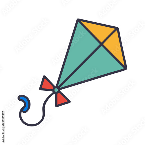 Flying Kite Toy Icon Design
