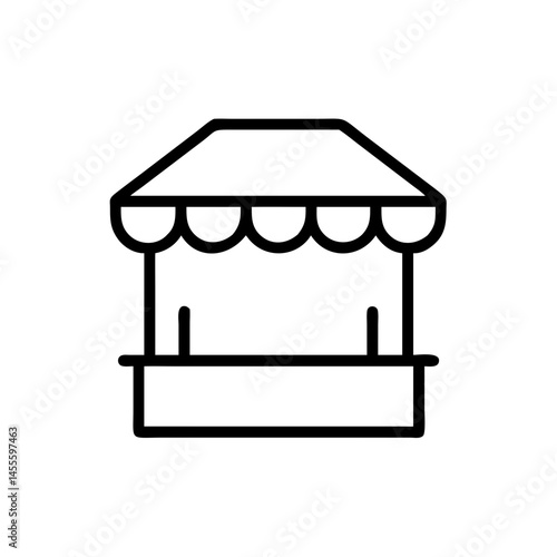 Food Stall Festival Booth Icon Design