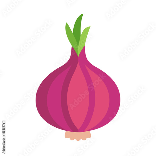 Fresh Onion Vegetable Icon Design