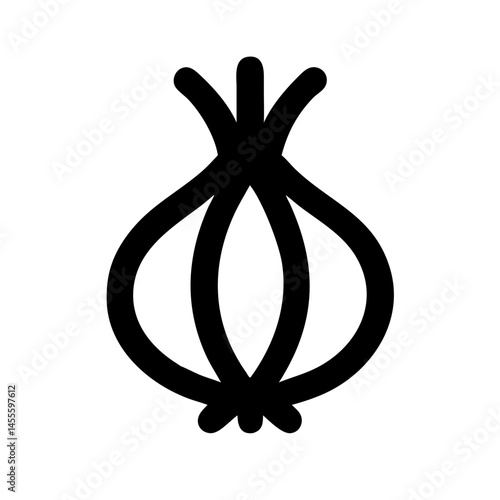 Fresh Onion Vegetable Icon Design