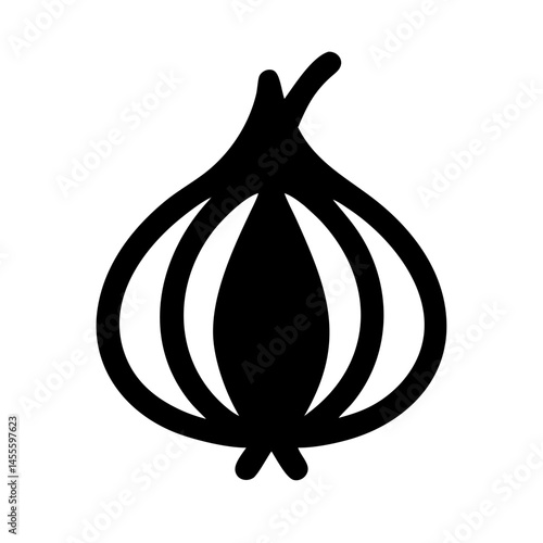 Fresh Onion Vegetable Icon Design