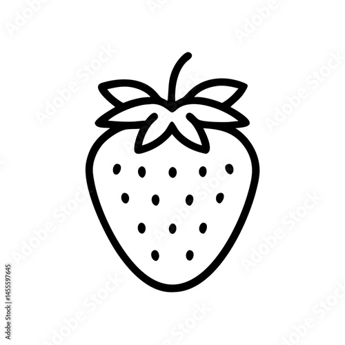 Fresh Strawberry Fruit Icon Design