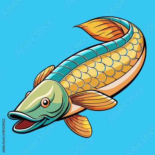 vector illustration of a fish