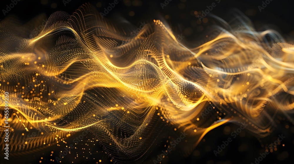 Fototapeta premium Wave-shaped Fireworks: Dynamic wave-shaped fireworks, symbolizing movement and fluidity. 