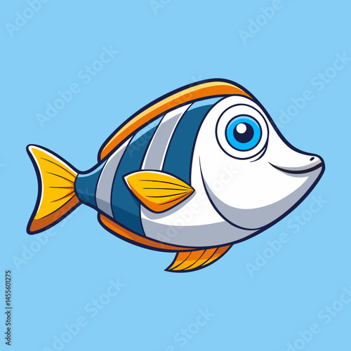 vector illustration of a surgeon fish