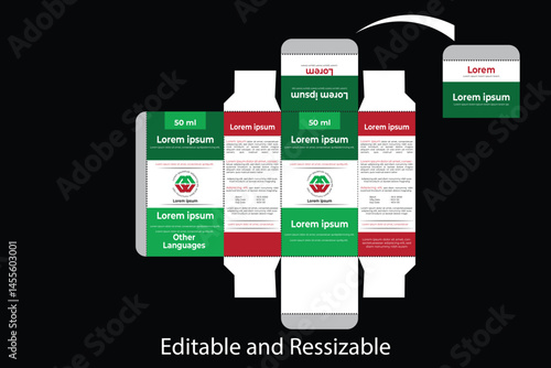 dieline, packaging box, usps supplies, medicine package