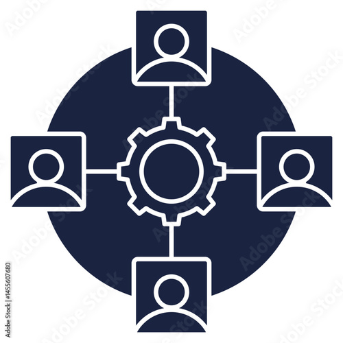 Analytical Group icon blue style