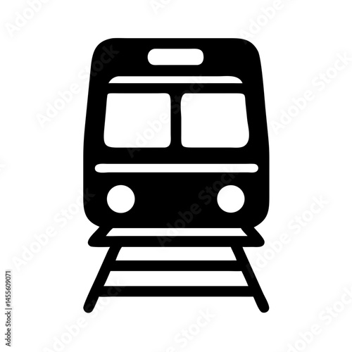 Front View Train Transportation Icon Design
