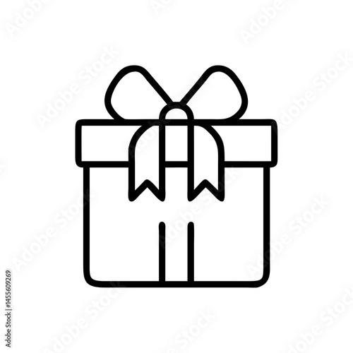 Gift Box with Ribbon Icon Design