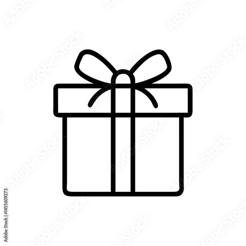 Gift Box with Ribbon Icon Design