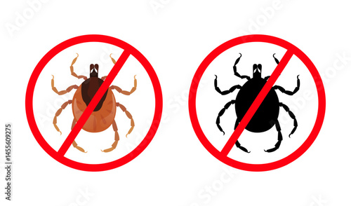 Stop mites, encephalitis, lyme disease and borreliosis, anti parasite sign