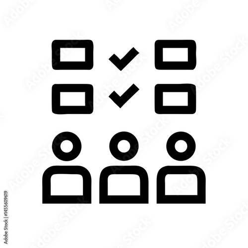 Group Voting Survey Poll Icon Design