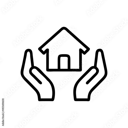 Hands Supporting House Shelter Icon Design